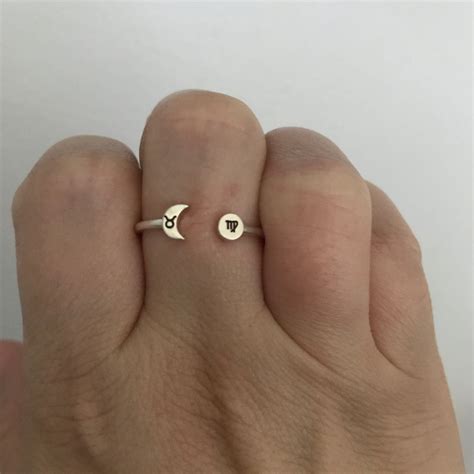 Silver Custom Zodiac Constellation Ringpersonalized Etsy Taurus