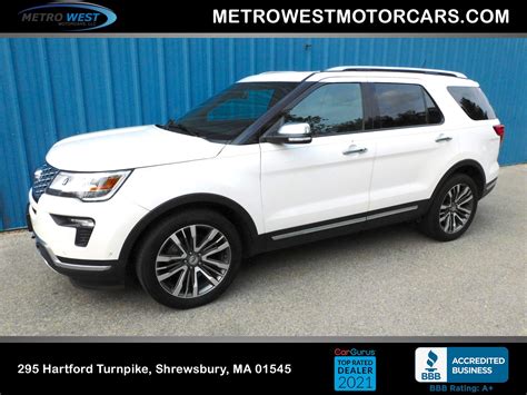 Used 2018 Ford Explorer Platinum 4wd For Sale 29800 Metro West Motorcars Llc Stock A61368