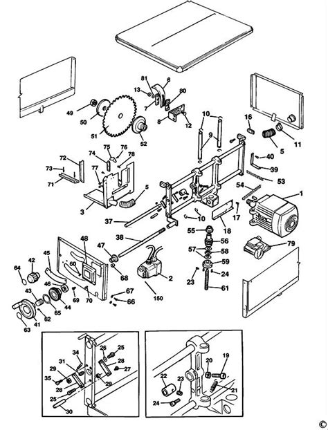 Elu Ets3001 Type 3 Table Saw Spare Parts Part Shop Direct