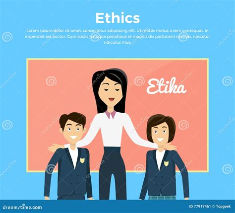 Children Education Ethics Banner Stock Vector Illustration Of Girl