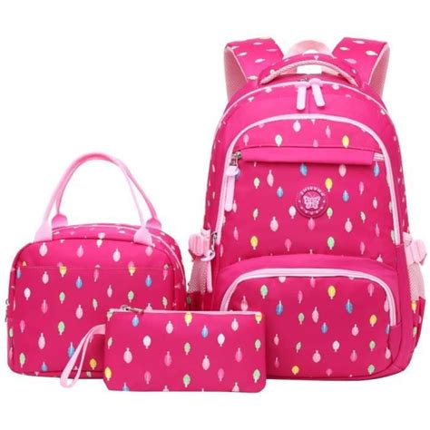 Cartable Fille Primaire Sac à Dos Enfant Primaire Sets de Sac d école 3