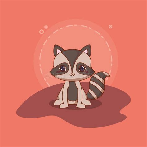 Kawaii Raccoon Stock Illustrations 1176 Kawaii Raccoon Stock