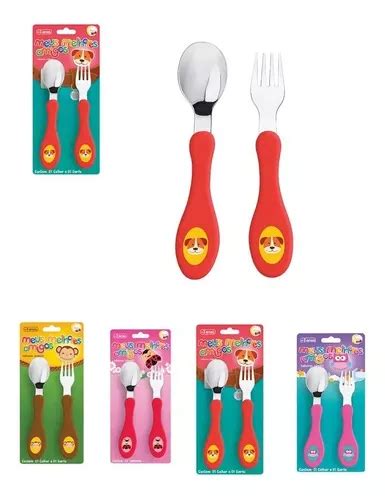 Kit Talheres Infantil Garfo E Colher Em Inox MercadoLivre