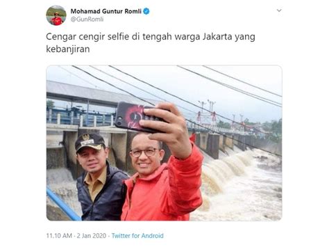 Banjir Jakarta Demokrat Psi Sudutkan Anies Baswedan Tagar