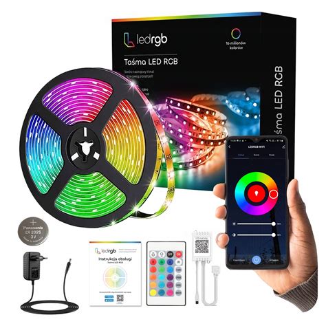 Taśma Led 6m Rgb 5050 Wifi Pilot Aplikacja Tuya Zestaw Muzyka Timer 12v