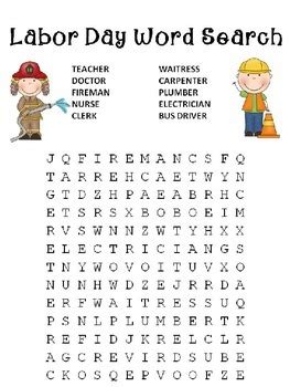 Free Labor Day Word Search By Christi S Creative Corner Tpt