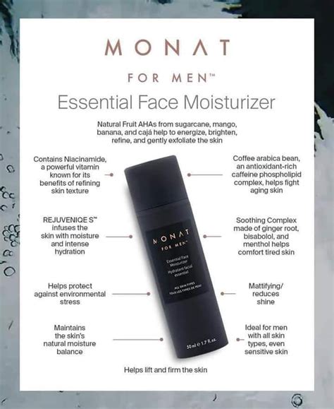 Monat For Men Essential Face Moisturizer Hidratante Productos Para