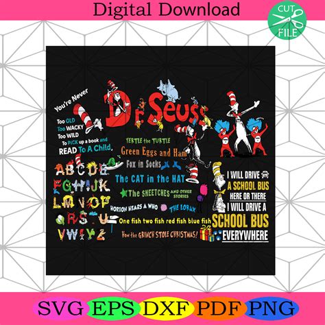 Dr Seuss Svg Bundle, Dr Seuss Svg, Dr Seuss Quotes - SilkySVG