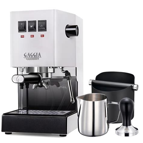 Gaggia Classic Evo Pro Hvid Espressomaskine Inkl Baristaudstyr