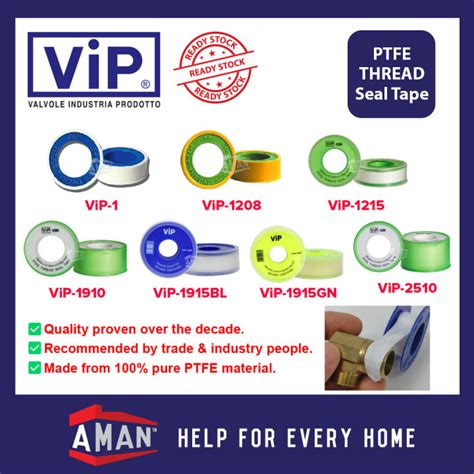 Vip Ptfe White Seal Tape Water Plumbing Hose Seal Anti Leakage Thread