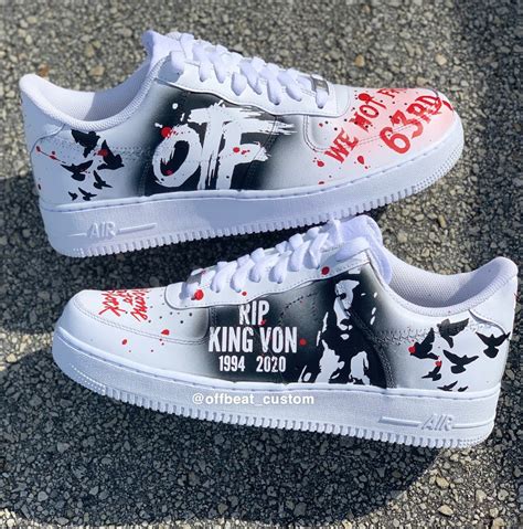 Rip King Von Custom Shoes Nike Air Force 1 Custom Air Force Etsy