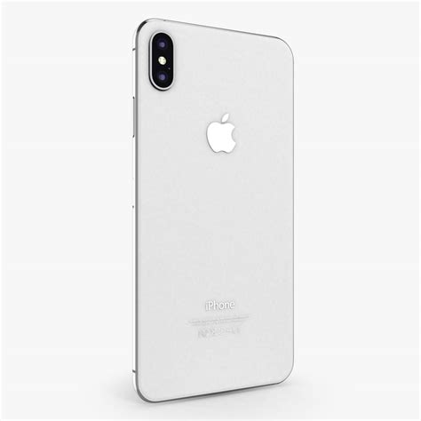 Apple Iphone Xs Max Silver 3d Model 35 3ds Dae Fbx Obj C4d Free3d