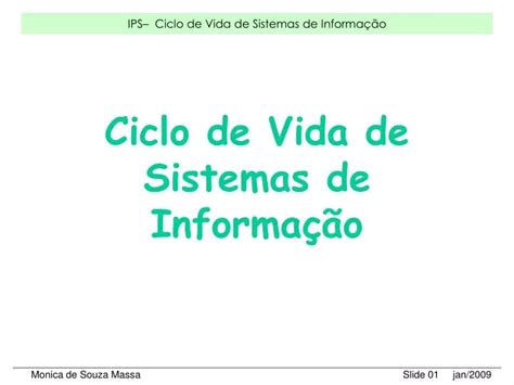 Ppt Ciclo De Vida De Sistemas De Informação Powerpoint Presentation