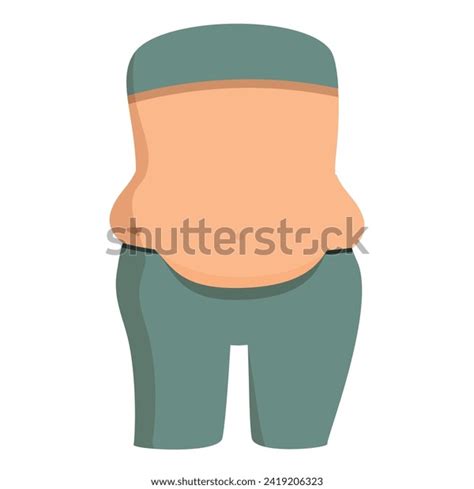 Obesity Problem Icon Cartoon Vector Fat Stock Vector Royalty Free