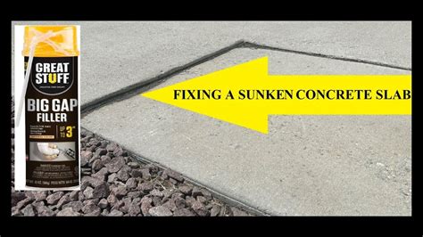 Fix A Sunken Slab With Expanding Spray Foam Sidewalk Repair Spray