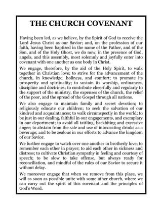 The Church Covenant | PDF