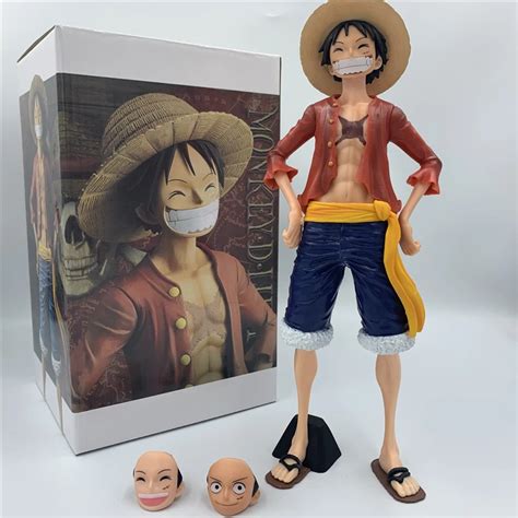 Anime One Piece Monkey D Luffy 3D2Y Sombrero De Paja De Pie Grande