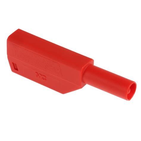 22 2380 22 22 1203 Fiche banane 4 mm Staubli Rouge Mâle 32A 1000V RS