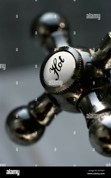 Hot Water Faucet Stock Photo Alamy