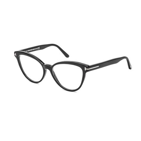 Tom Ford Womens Eyeglasses Cat Eye Shape Shiny Black Plastic Frame Ft5639 B 001 Ebay