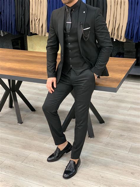 Buy Black Slim Fit Suit By GentWith With Free Shipping