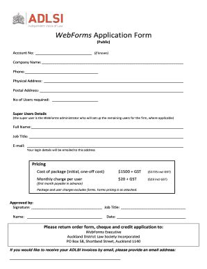 Fillable Online WebForms Application Form Amazon Web Services Fax