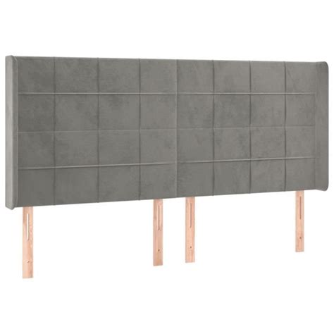 Tête de lit SALALIS Gris clair Contemporain 203x16x118 128 cm