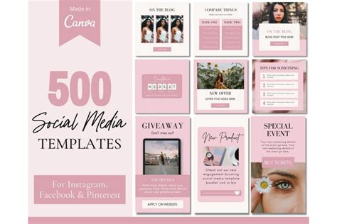 Templates Templates Social Media Bundle Canva Templates Canva Unicorn