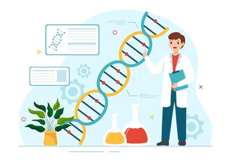 Ingeniería genética e ilustración de modificación de adn con