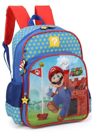 Mochila De Costas Super Mario Brós LUXCEL Mochila Bolsa Escolar