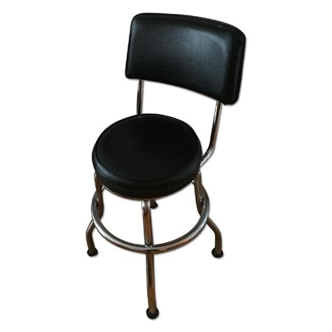 Retro Chrome Swivel Bar Stools - Set of 2 - AptDeco