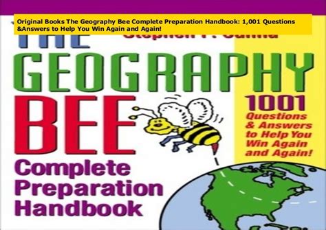 Original Books The Geography Bee Complete Preparation Handbook 1001