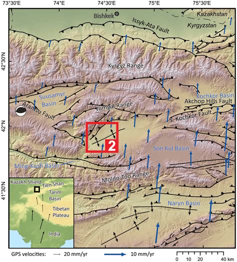 Regional Map Showing The Distribution Of Intermontane Basins Within The