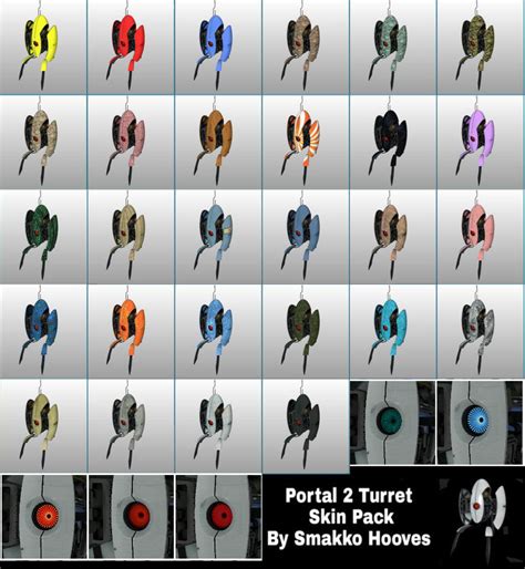 Portal 2 Turrets V2 Skins By Smakkohooves On Deviantart