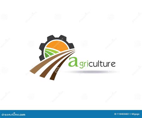 Agriculture Logo Template Design Icon Sign Or Symbol Stock Vector