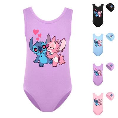 Kinder M Dchen Lilo Stitch Bademode Einteiler Body Badeanzug Swimwear