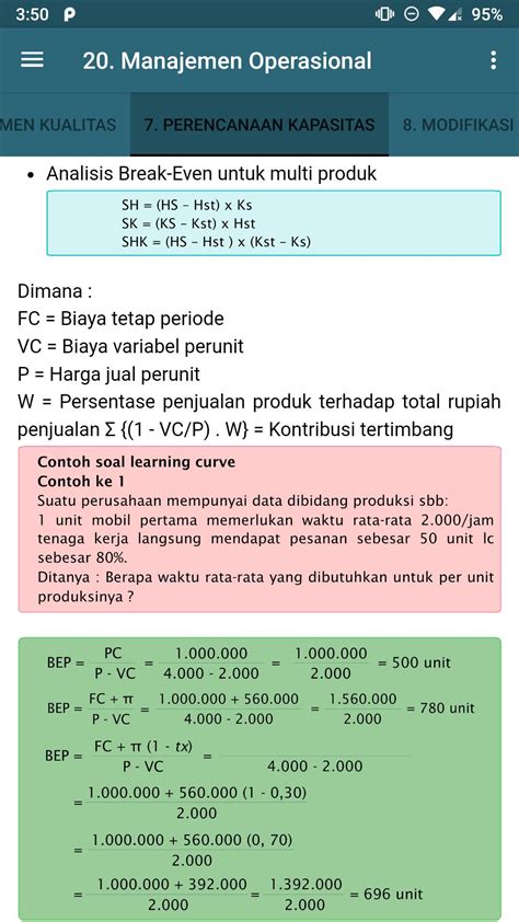 Contoh Soal Hitungan Dan Jawaban Manajemen Operasional Artefaktminiatures Riset