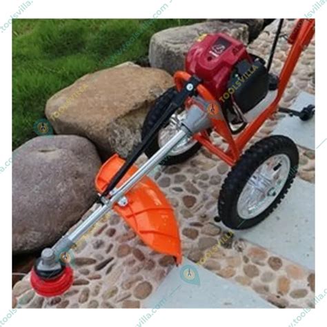 Heavy Duty 4 Stroke 35 CC Hand Push Trolley Type Brush Cutter With