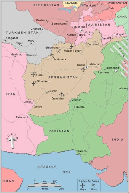 Afghanistan Provinces Map