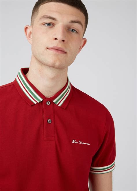 Ben Sherman Red Tipped Polo Shirt Matalan