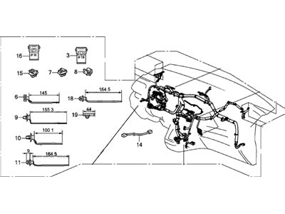 32117 T1W A11 Genuine Honda Wire Harness Instrument