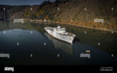 Boat Cemetery In Landevennec Brittany North Western France On A