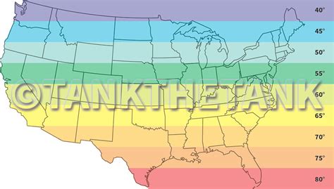 Average Incoming Water Temperature Map of the United States – Tank The Tank