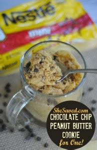 Chocolate Chip Peanut Butter Cookie In A Mug Shesaved