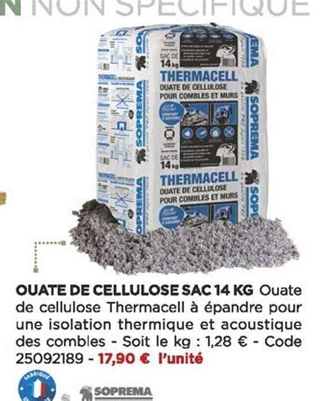 Promo Ouate De Cellulose Sac Kg Soprema Chez Bricomarch Icatalogue Fr