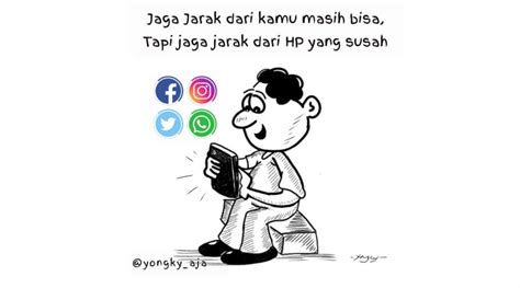 Karikatur Social Distancing Paroki St Fransiskus Asisi Sukasari