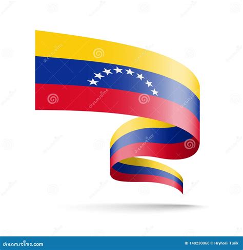 Venezuela Flag In The Form Of Wave Ribbon Stock Vector Illustration