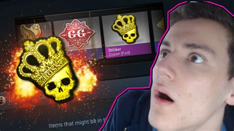 CS GO CROWN STICKER UNBOXING YouTube