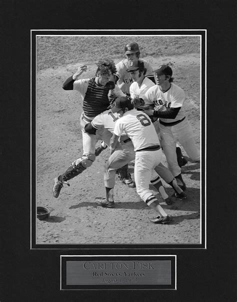 Carlton Fisk Photo Fight Thurman Munson 11x14 - New England Picture