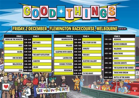 Good Things 2022 Melbourne Running Ordertimetable